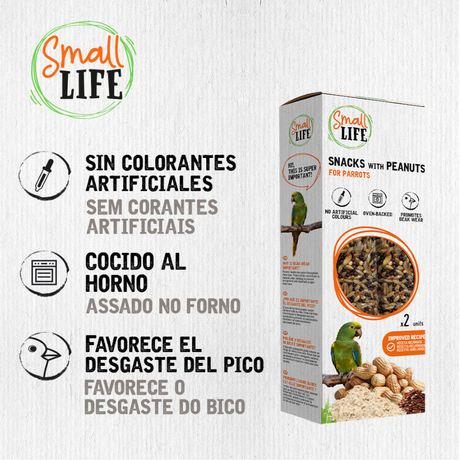 2 barritas Small Life Barritas Snack com Amendoins para papagaios, , large Imagem n&uacute;mero 3