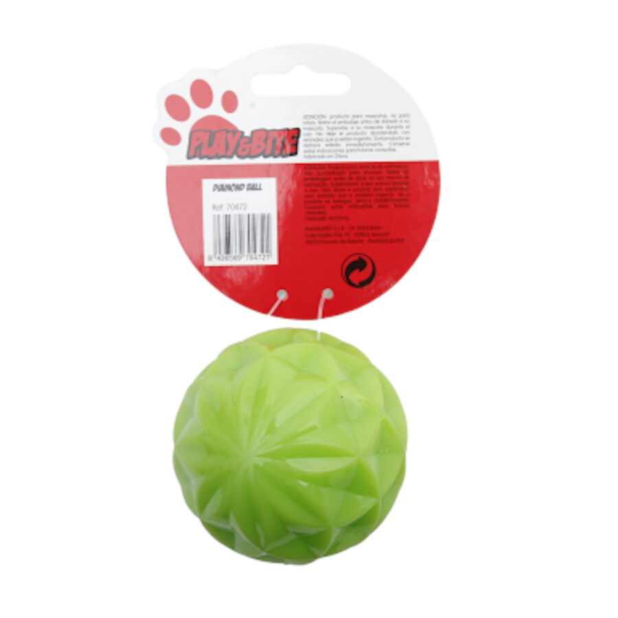 Play&Bite Diamond Mordedor verde de pl&aacute;stico para c&atilde;es, , large Imagem n&uacute;mero 1