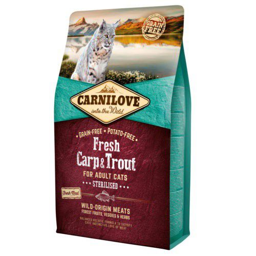 2 kg Carnilove Carpa e Truta Sterilised ra&ccedil;&atilde;o para gatos, , large Imagem n&uacute;mero 1