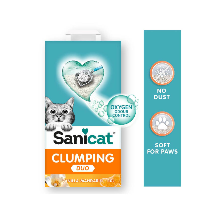 10 L Sanicat Clumping White Duo Areia Aglomerante para gatos, , large Imagem n&uacute;mero 3