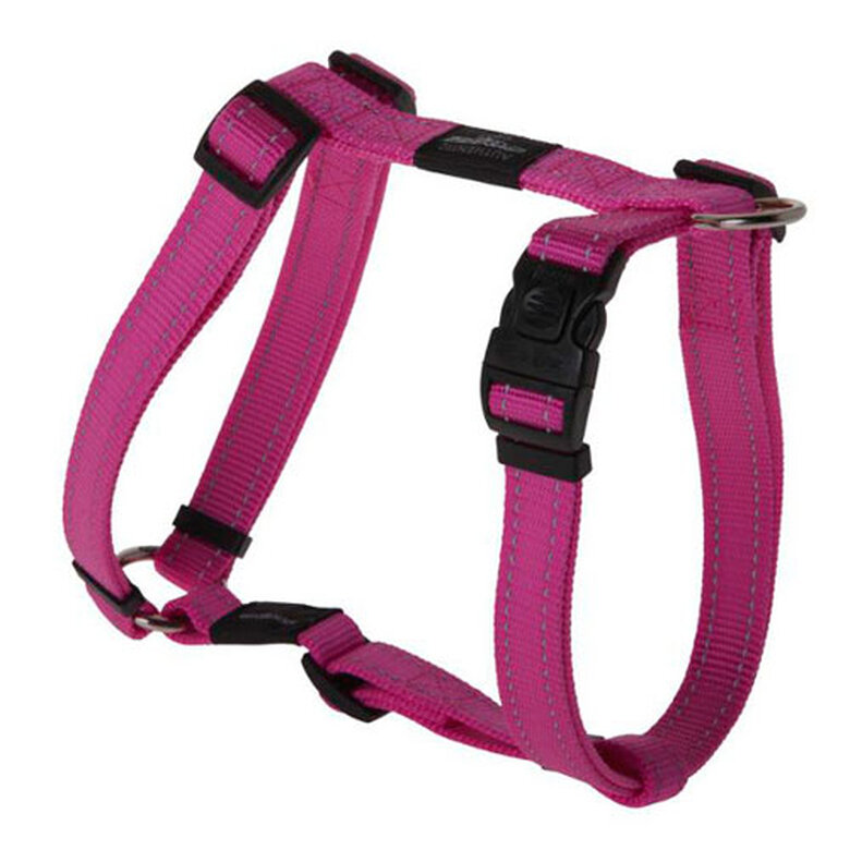 accesorios_perro_arnes_utility_rosa_costura_reflectante_ROG01788 Imagem número 1 Rogz Utility arnés para perros rosa reflectante Imagem número 1