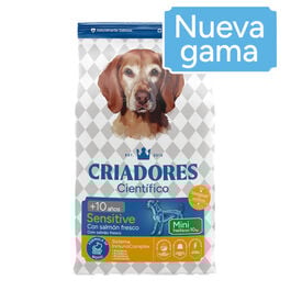 Criadores Cient&iacute;fico Senior Sensitive Mini Ra&ccedil;&atilde;o de salm&atilde;o para c&atilde;es