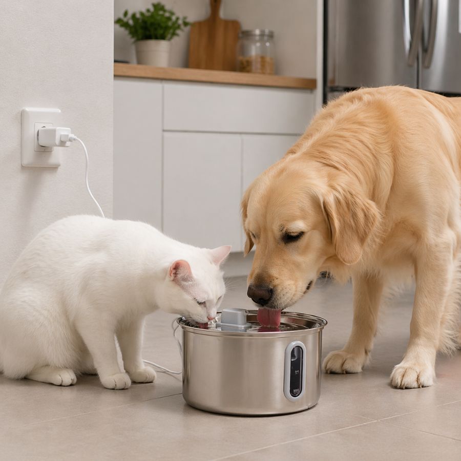 Leeby Bebedouro em A&ccedil;o Inoxid&aacute;vel para c&atilde;es e gatos, , large Imagem n&uacute;mero 1