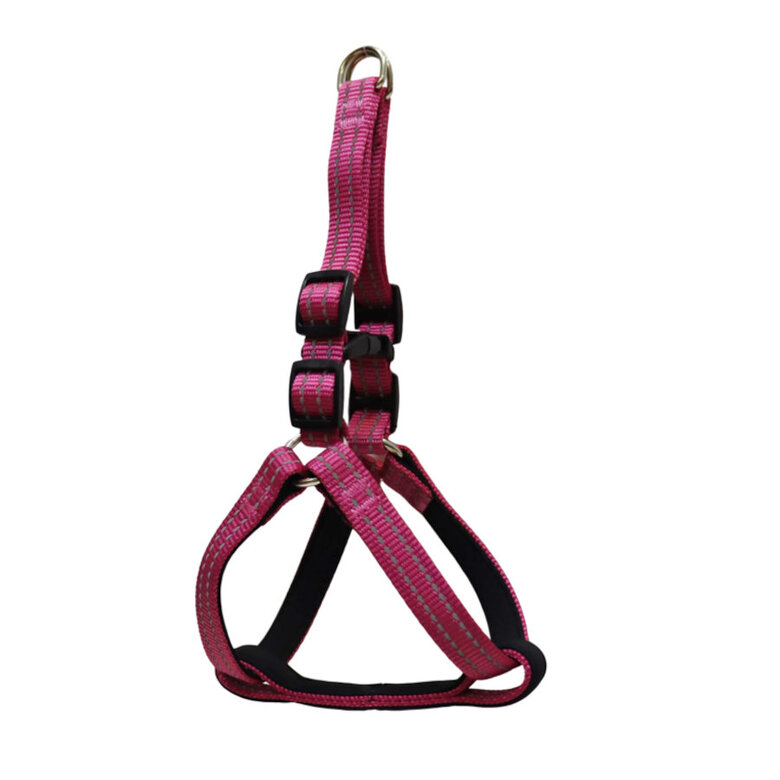 Gotoo Peitoral rosa de nylon reflexivo para cães,  Imagem número 1 Gotoo Peitoral rosa de nylon reflexivo para cães, , large Imagem número 1