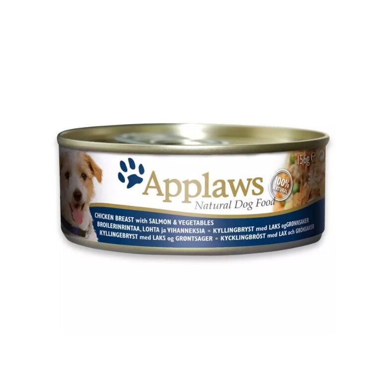 156 g Applaws Frango, Salmão e Vegetais lata para cães,  Imagem número 1 156 g Applaws Frango, Salmão e Vegetais lata para cães, , large Imagem número 1