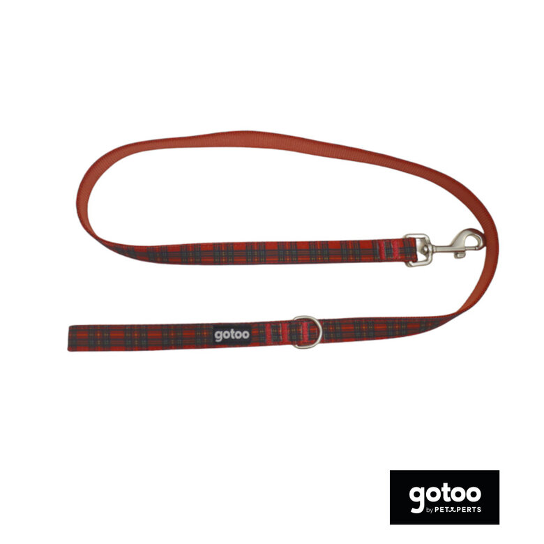 Gotoo Trela estampada tartã vermelho para cães,  Imagem número 2 Gotoo Trela estampada tartã vermelho para cães, , large Imagem número 2