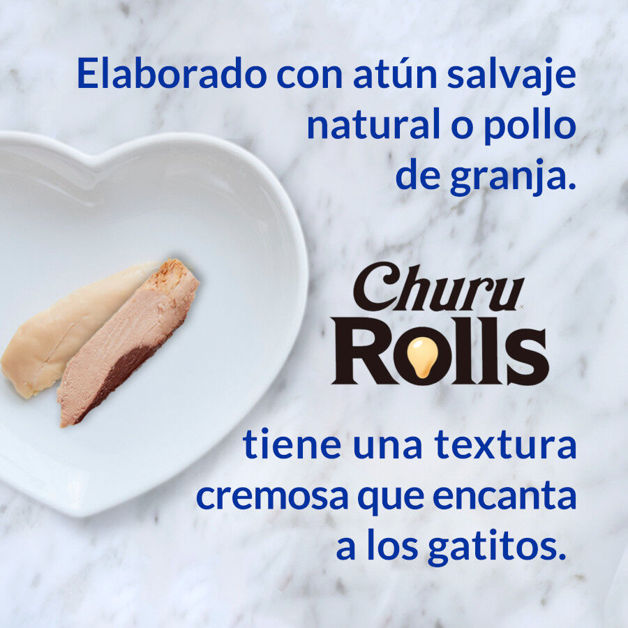 4 saquetas x 10 g Churu Sticks Rolls de Atum para gatos, , large Imagem n&uacute;mero 5