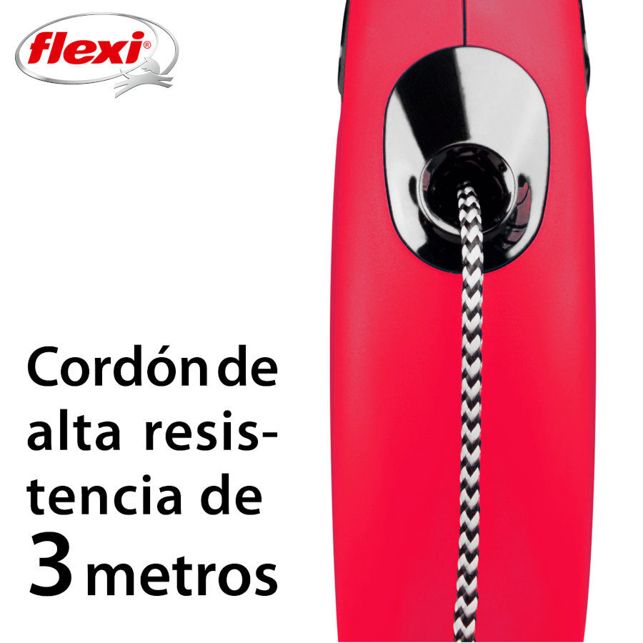 Flexi New Classic Trela extens&iacute;vel com cabo vermelho para c&atilde;es, , large Imagem n&uacute;mero 3