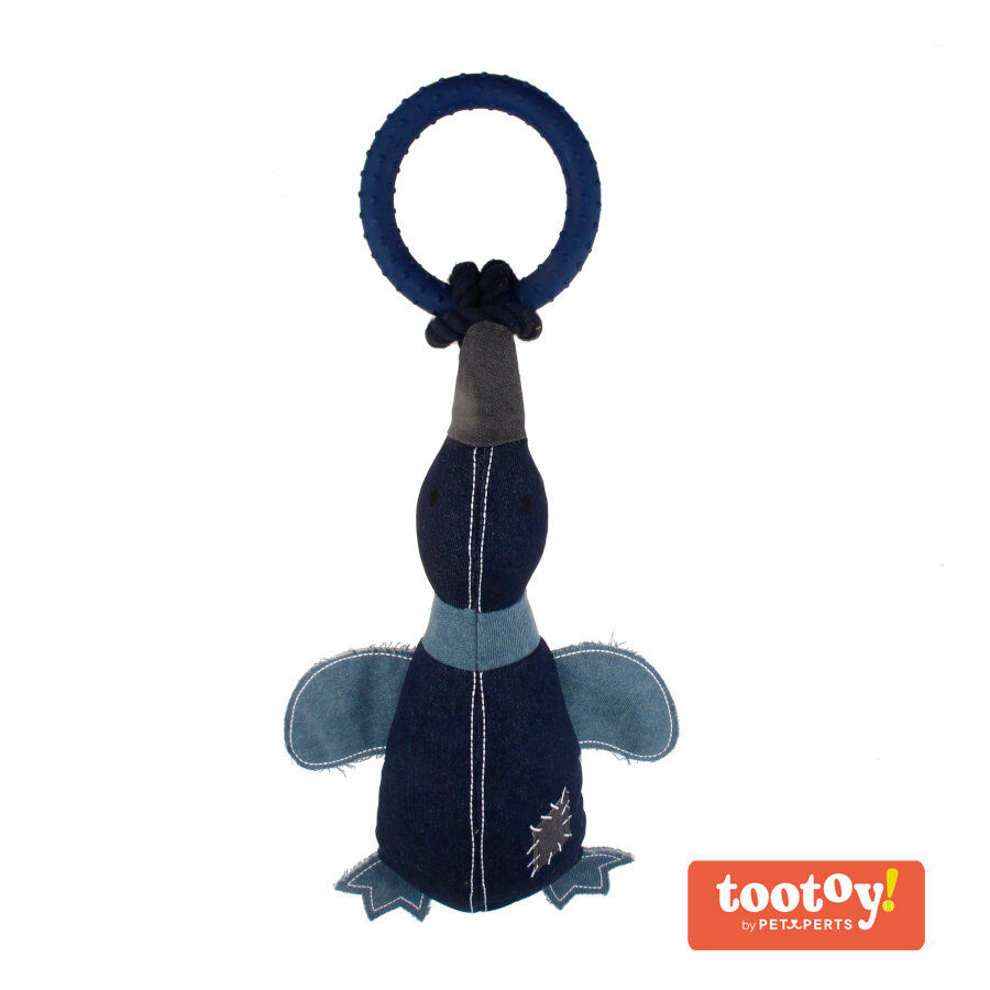 Tootoy! Comfort Denim Duck peluche com som e corda para c&atilde;es, , large Imagem n&uacute;mero 1