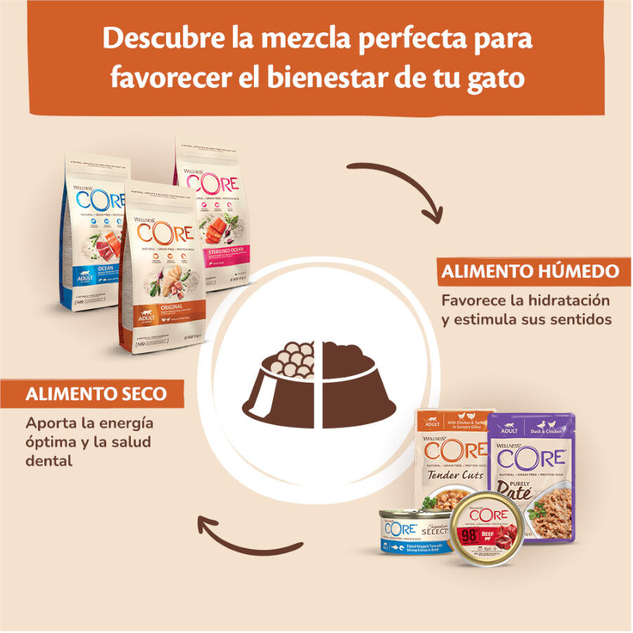 85 g Wellness Core Adult Purely Frango e Vitela em Pat&ecirc; saqueta para gatos, , large Imagem n&uacute;mero 5