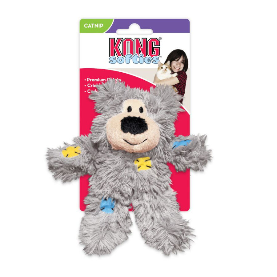 Kong Softies Patchwork Urso de peluche para gatos , , large Imagem n&uacute;mero 1