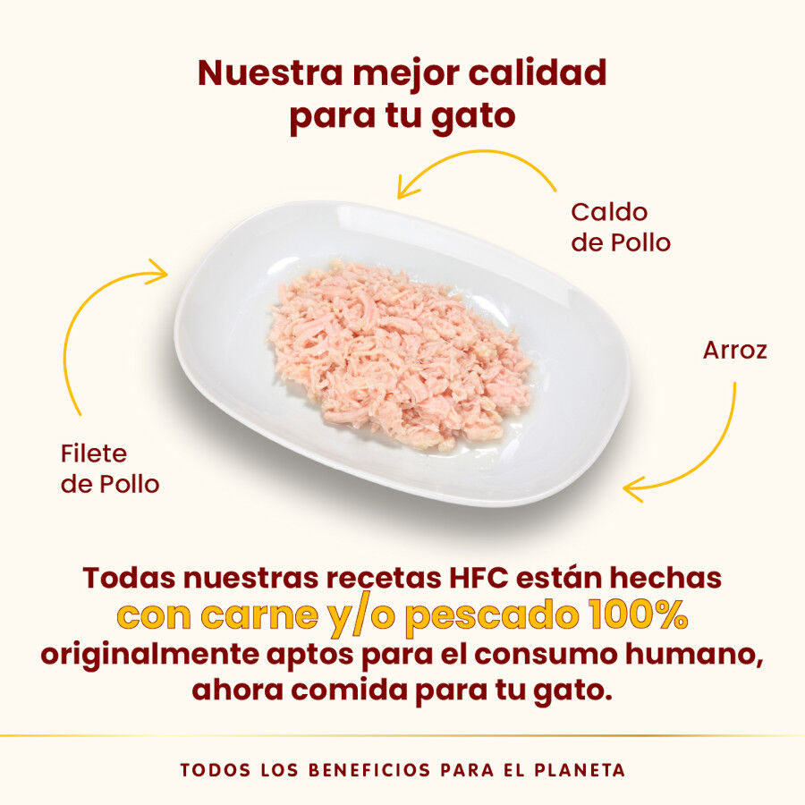 50 g Almo Nature HFC esterilizado Sach&ecirc; de fil&eacute; de frango para gatos, , large Imagem n&uacute;mero 3