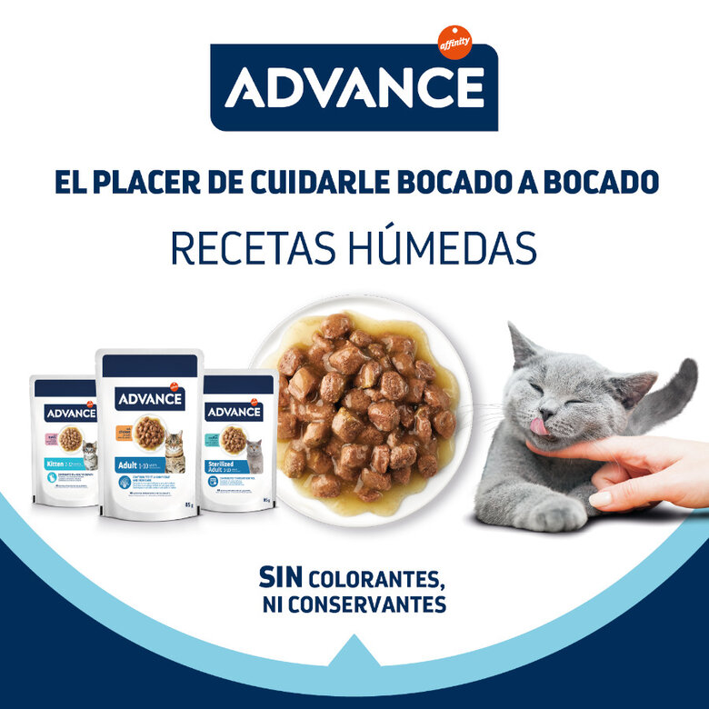 85 g Advance Adult Bocaditos com Frango em Saqueta em molho para gatos,  Imagem número 6 85 g Advance Adult Bocaditos com Frango em Saqueta em molho para gatos, , large Imagem número 6