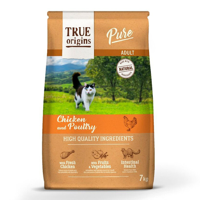 True Origins Pure Adult Frango ração para gatos, , large image number null
