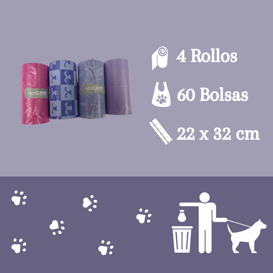 Nice Care Basic Sacos higi&eacute;nicos lavanda para c&atilde;es, , large Imagem n&uacute;mero 3