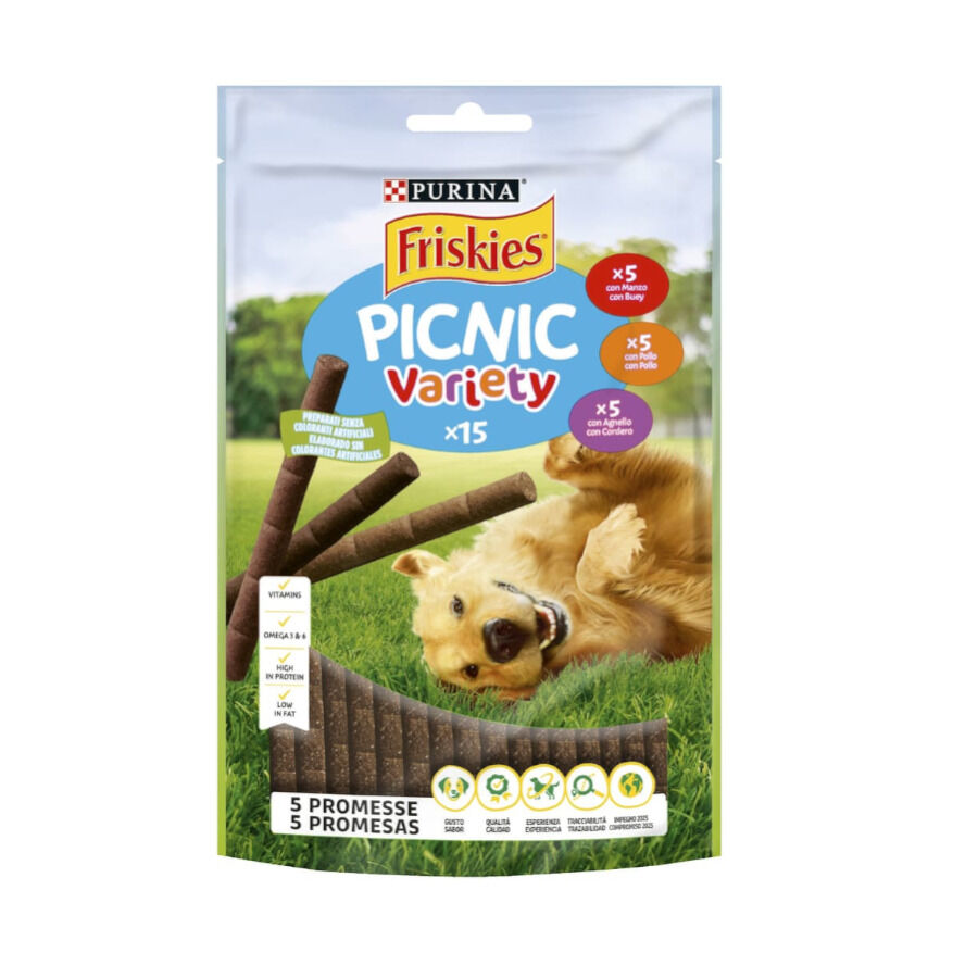 15 sticks Friskies Palitos Picnic Variety Sortidos para C&atilde;es, , large Imagem n&uacute;mero 1