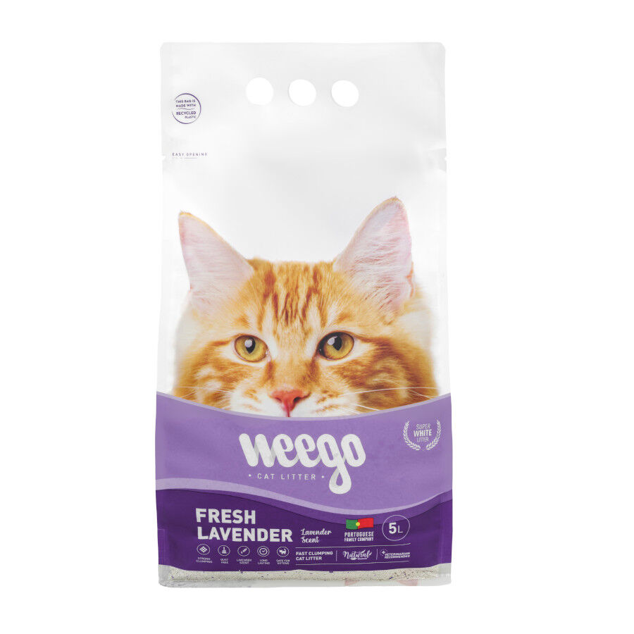 Weego Fresh Lavender Areia Aglomerante para gatos, , large Imagem n&uacute;mero 1