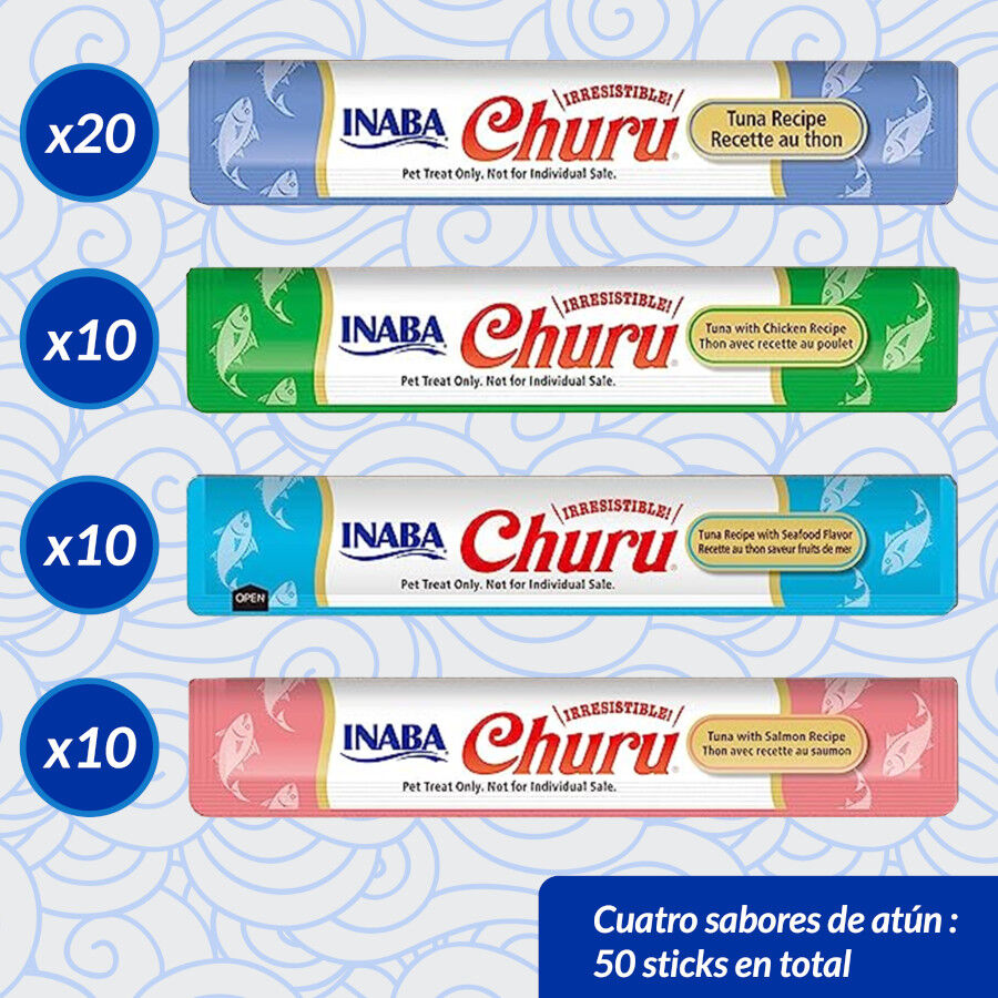 50 saquetas x 14 g Churu Snack Cremoso Variedades de Atum para gatos, , large Imagem n&uacute;mero 7