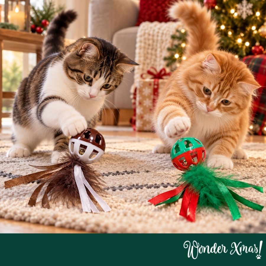 Wonder Christmas Bola com Penas e Guizo Brinquedo para gatos, , large Imagem n&uacute;mero 2