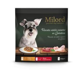 Milord Adult Receita Estilo Caseira em Gelatina com Frango e Boi saquetas para cães - Multipack