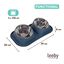 Leeby Comedouro Duplo de Metal Azul para c&atilde;es, , large Indicador imagem n&uacute;mero 4