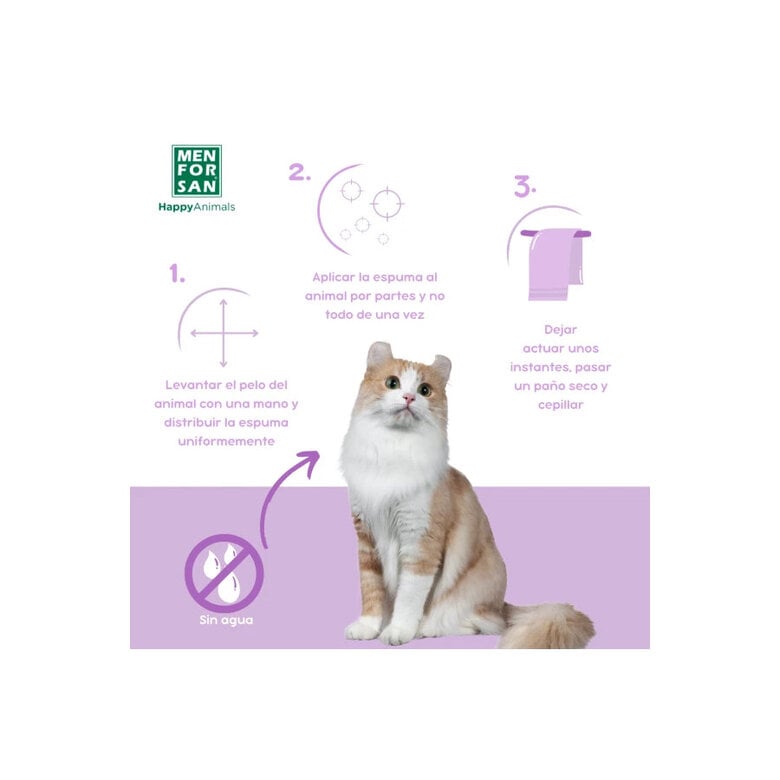 Menforsan Champô em espuma anti-insetos para gatos,  Imagem número 4 Menforsan Champô em espuma anti-insetos para gatos, , large Imagem número 4