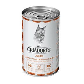 Criadores Adultos Atum e Frango em lata para gatos