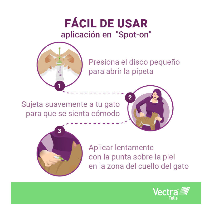 Vectra Felis Pipetas Antiparasit&aacute;rias para gatos - Pack 3, , large Imagem n&uacute;mero 7