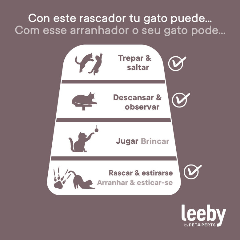 Leeby Colette DoubPost torre arranhadora com cama nido bege para gatos,  Imagem número 6 Leeby Colette DoubPost torre arranhadora com cama nido bege para gatos, , large Imagem número 6