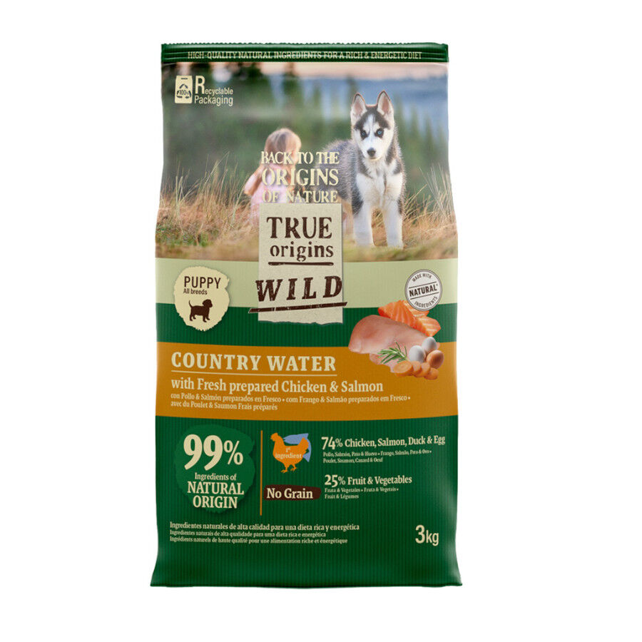 12 kg True Origins Wild Puppy Country Water Frango e Salm&atilde;o ra&ccedil;&atilde;o, , large Imagem n&uacute;mero 1