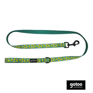 Gotoo Trela estampada amarela para cães