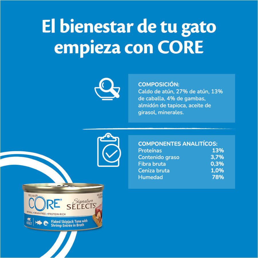 79 g Wellness Core Flaked atum lata para gatos, , large Imagem n&uacute;mero 4