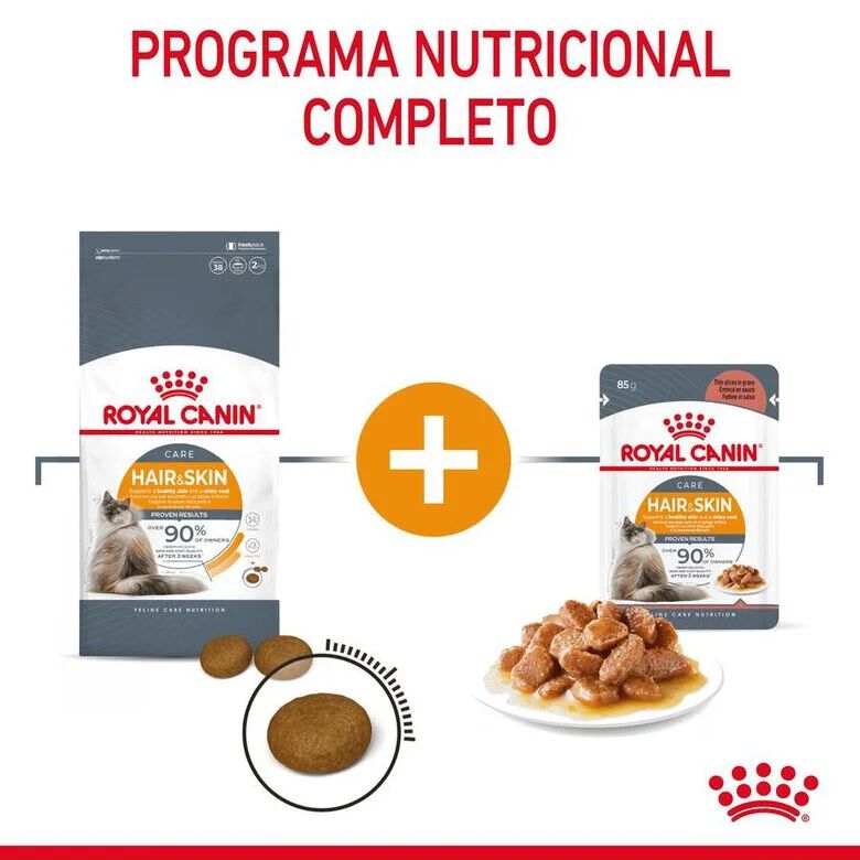 85 g Royal Canin Hair and Skin alimento h&uacute;mido em molho saquetas para gatos, , large Imagem n&uacute;mero 8