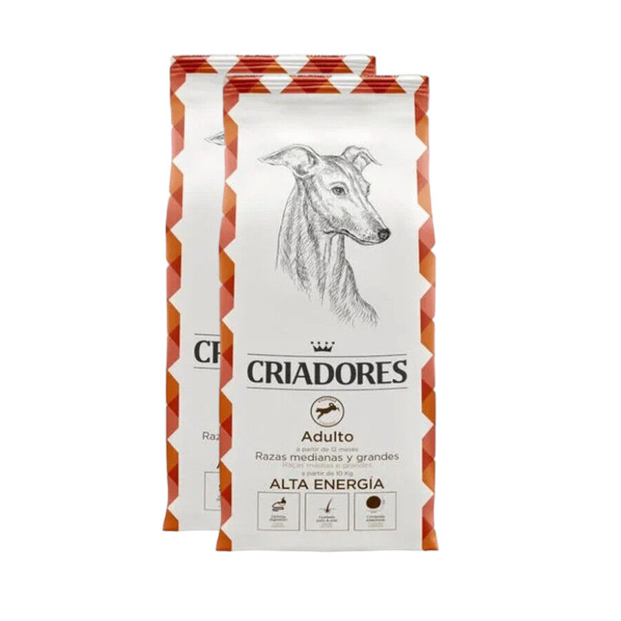 2 x 15 kg Criadores Adulto Alta Energia Frango ra&ccedil;&atilde;o para c&atilde;es de porte m&eacute;dio e grande Pack poupan&ccedil;a!, , large Imagem n&uacute;mero 1
