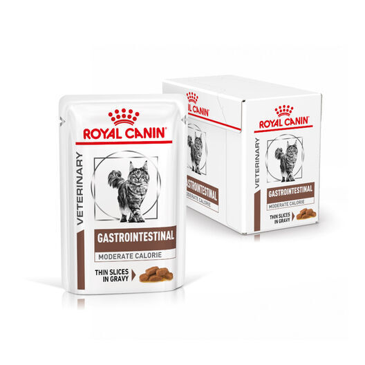 12 saquetas x 85 g Royal Canin Veterinary Gastrointestinal Moderate Calorie saqueta para gatos , , large Imagem n&uacute;mero 2
