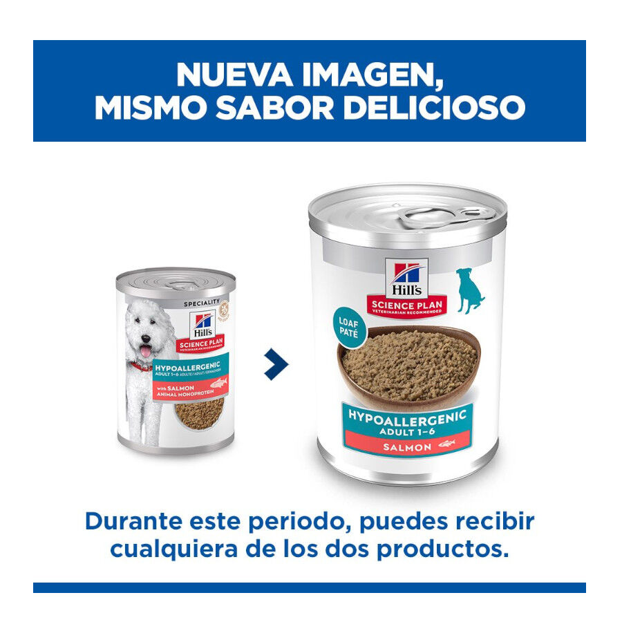 363 g Hill's Science Plan Hypoallergenic Alimento H&uacute;mido com Salm&atilde;o para C&atilde;es Adultos, , large Imagem n&uacute;mero 3