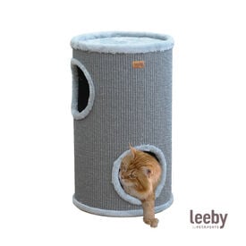 Leeby Bijou barril arranhador com cama nido para gatos