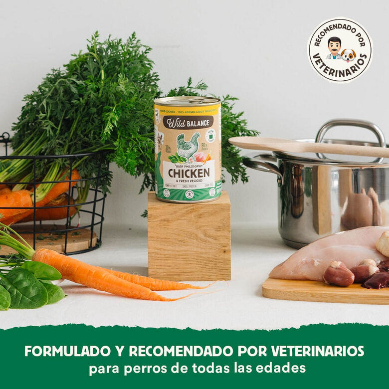 400 g Wild Balance BARF de Frango e Legumes em lata para cães ,  Imagem número 4 400 g Wild Balance BARF de Frango e Legumes em lata para cães , , large Imagem número 4