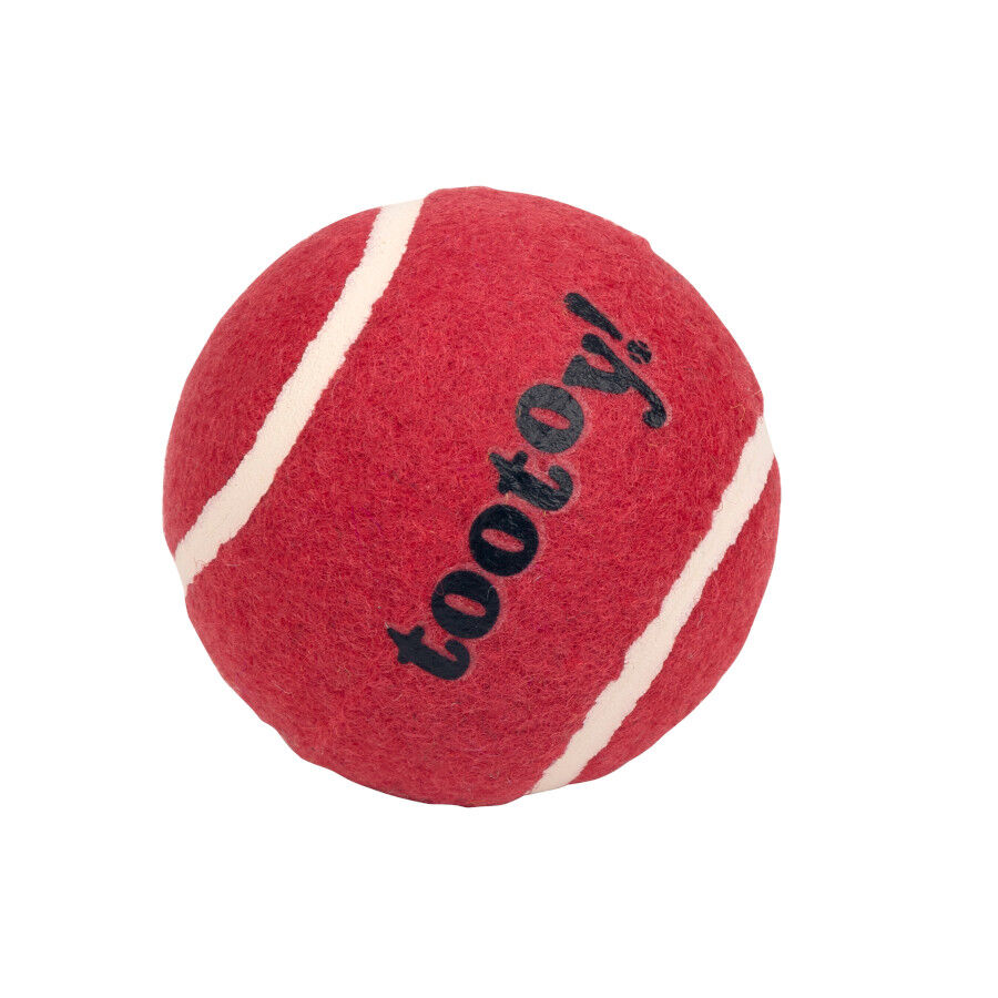 Tootoy! Chase Squeaker Ball Vermelha bola de t&eacute;nis para c&atilde;es, , large Imagem n&uacute;mero 2