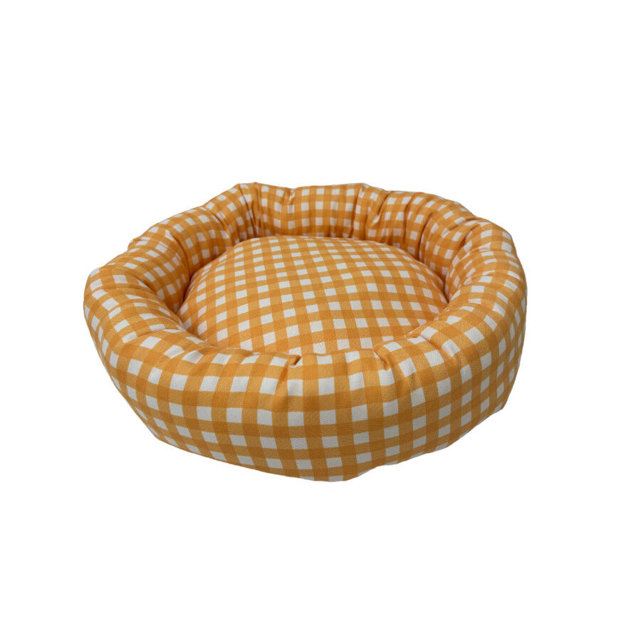 Leeby Cama Donut Vichy Laranja para gatos, , large Imagem n&uacute;mero 2