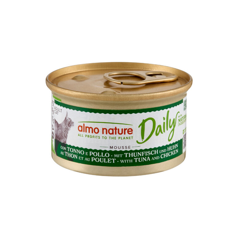85 g Almo Nature Daily Mousse Atum e Frango lata para gatos,  Imagem número 1 85 g Almo Nature Daily Mousse Atum e Frango lata para gatos, , large Imagem número 1
