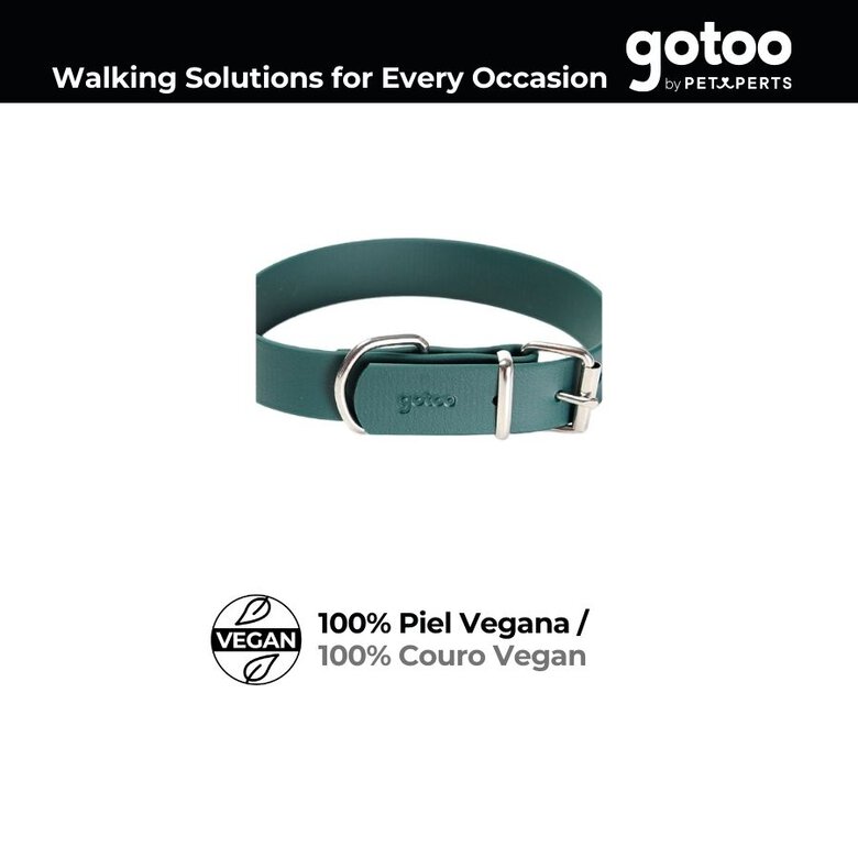 Gotoo Coleira vegan verde para cães,  Imagem número 3 Gotoo Coleira vegan verde para cães, , large Imagem número 3