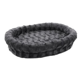 Flamingo Dorian Oval Cinzenta Cama com fecho para cães 