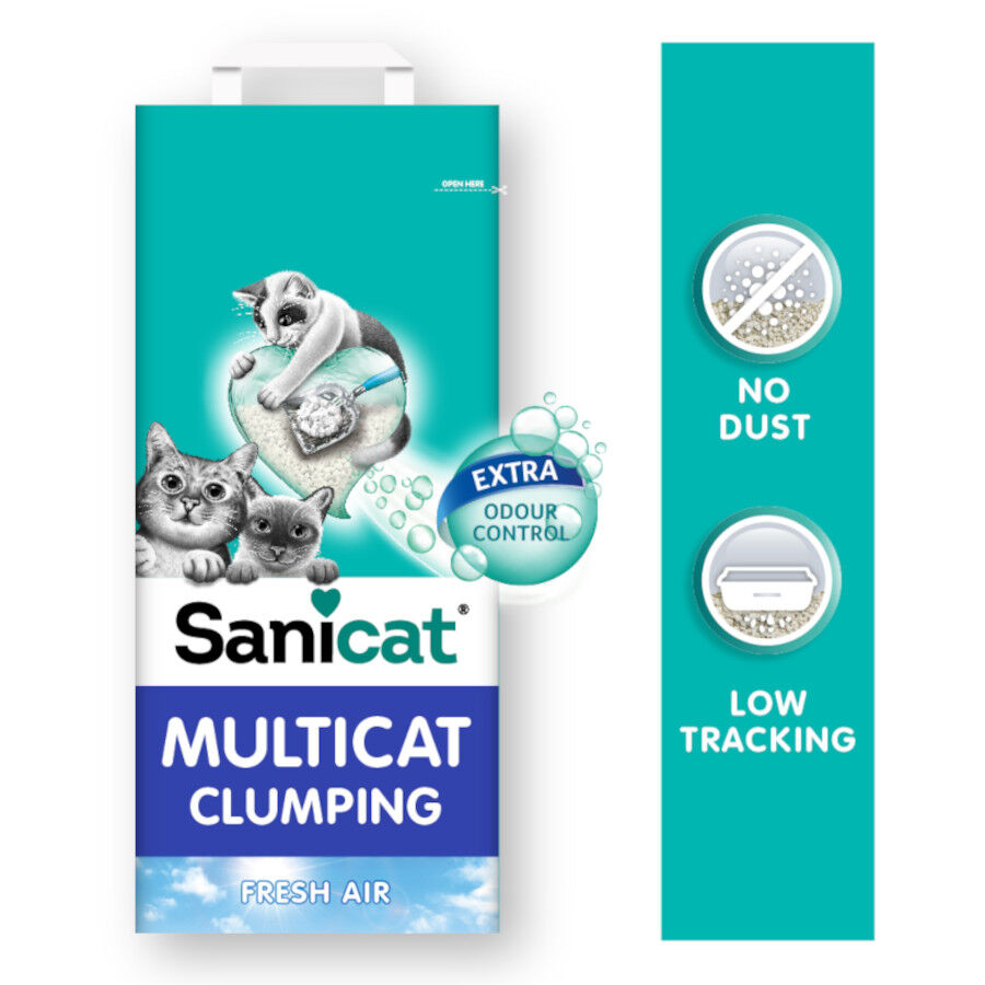12 L Sanicat Multicat Cumpling Areia Fresh Air para gatos, , large Imagem n&uacute;mero 3