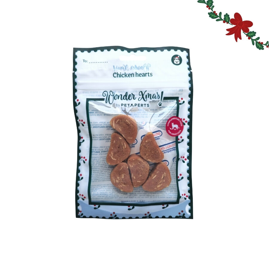 1 pacote Wonder Christmas Cora&ccedil;&otilde;es de Frango Snacks para gatos, , large Imagem n&uacute;mero 5