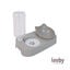 Leeby Comedouro e Dispensador de &Aacute;gua 2 em 1 Cinzento e Branco para gatos, , large Indicador imagem n&uacute;mero 2