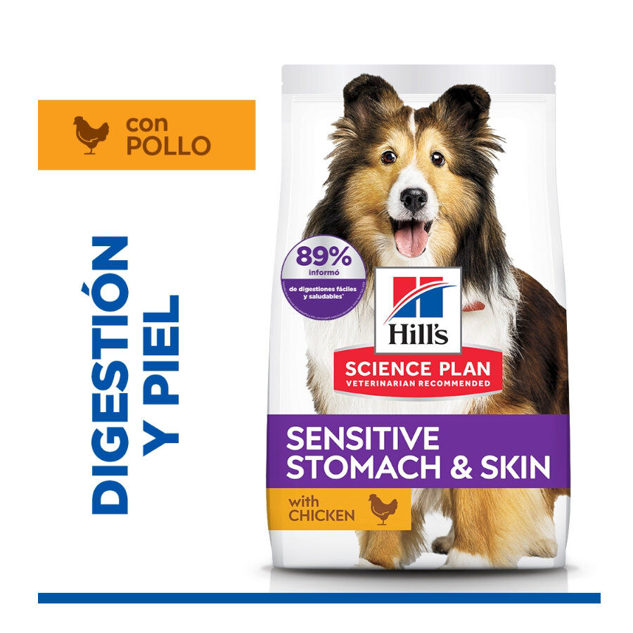 14 kg Hill's Science Plan Sensitive Stomach y Skin Adult Frango ra&ccedil;&atilde;o para c&atilde;es, , large Imagem n&uacute;mero 2