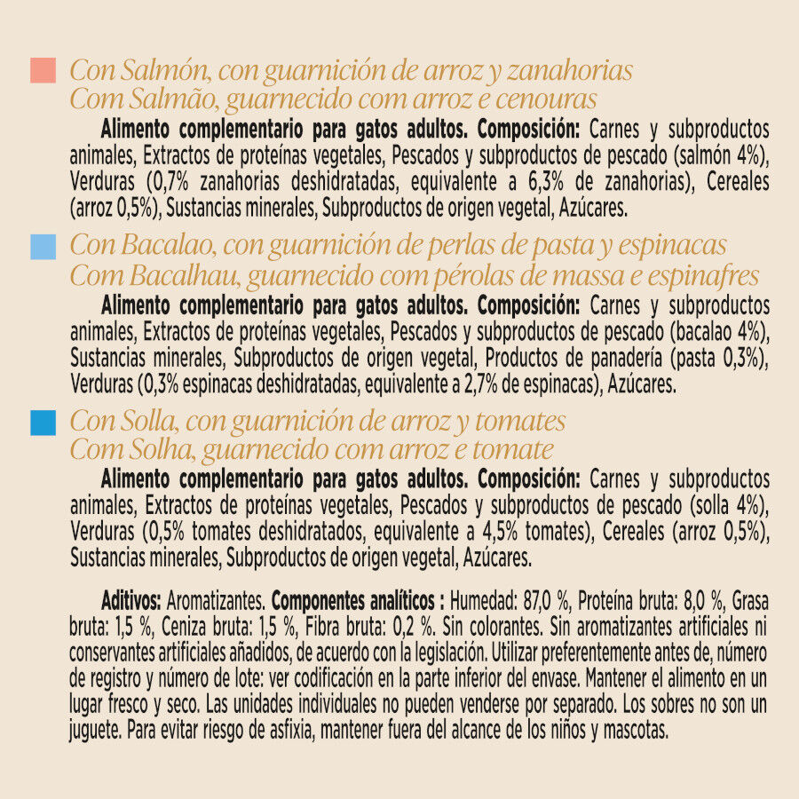 6 saquetas x 45 g Gourmet Soup Royale Salm&atilde;o, Bacalhau e Solha Sopa para gatos - Multipack, , large Imagem n&uacute;mero 2