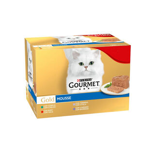 Gourmet Gold Mousse Sabores Variados em lata para gatos - Multipack