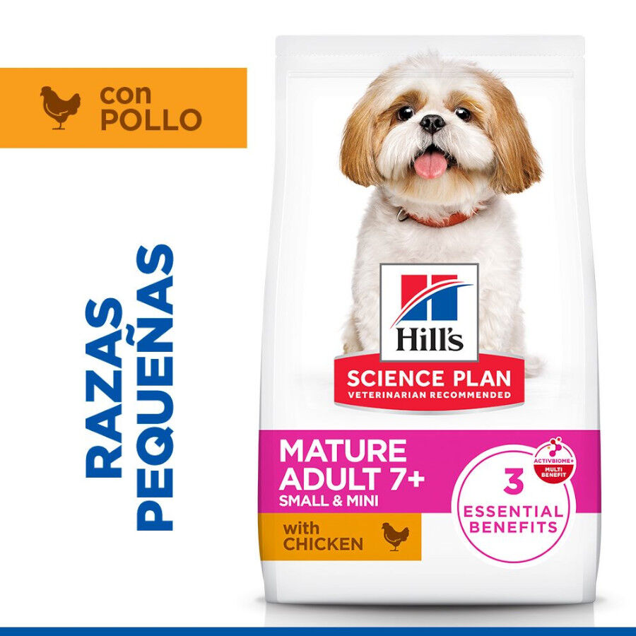 3 kg Hill's Science Plan Mature Adult Small Y Mini Frango ra&ccedil;&atilde;o para c&atilde;es, , large Imagem n&uacute;mero 2